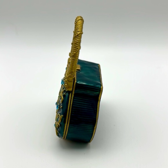 Unique Blue and Gold Handbag-shaped candle & mirror. - Picture 3 of 8